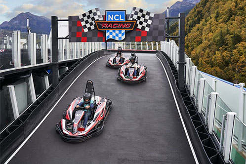 Pista de Karts en algunos barcos NCL. SoloCruceros.cl