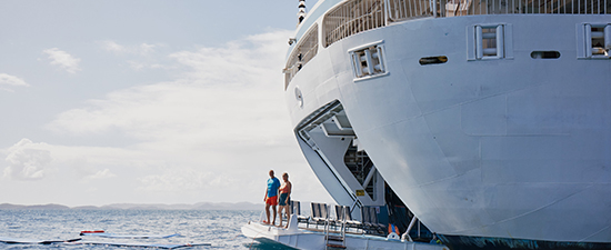 Plataforma de deportes acuáticos, Windstar Cruises. SoloCruceros.cl