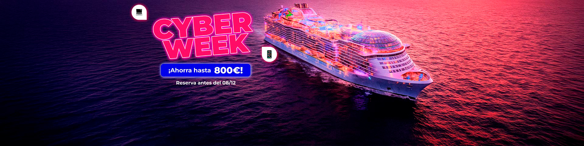 Cruceros Cyber Week. Ofertas SoloCruceros.cl